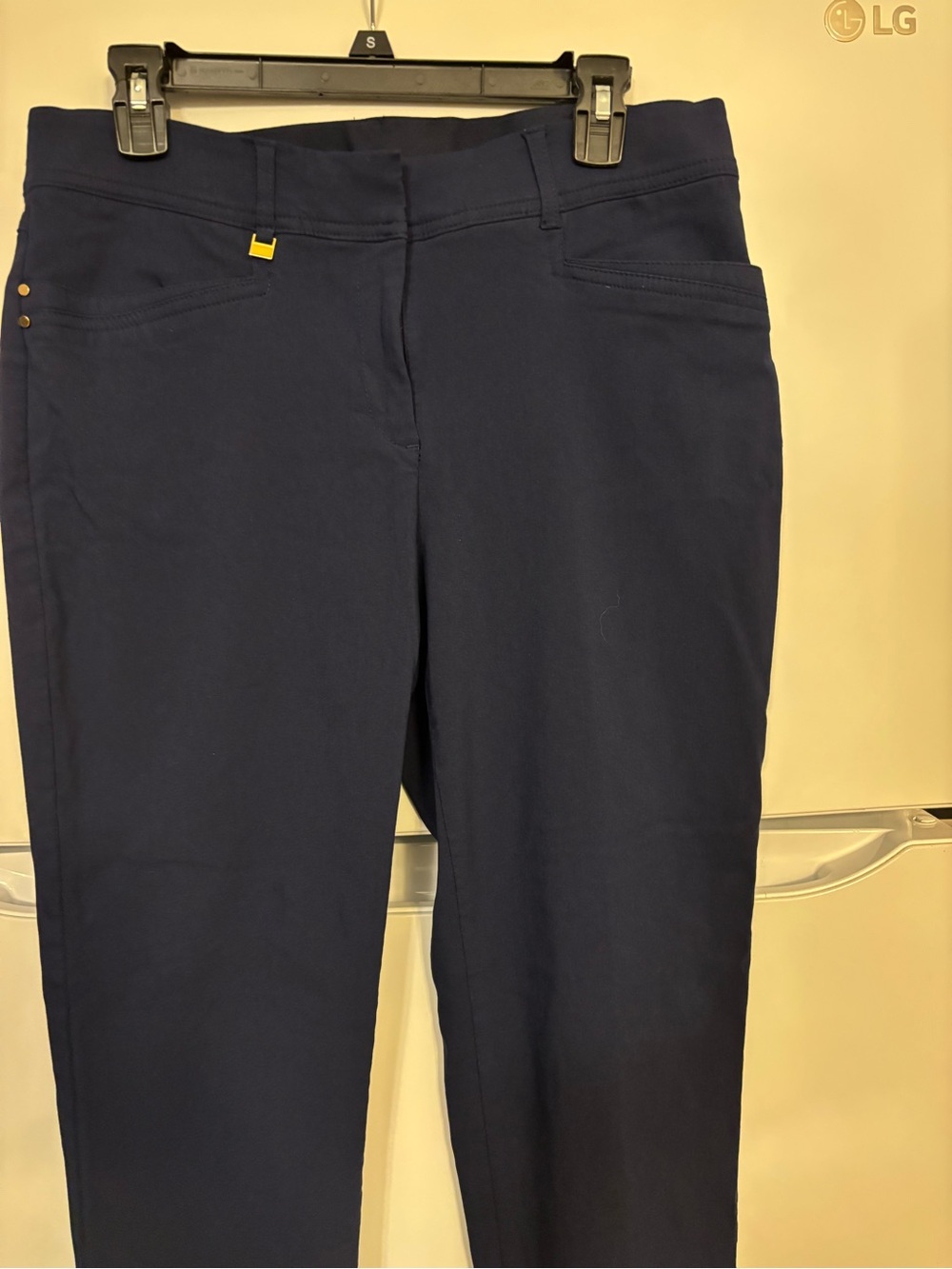 JM Collection Navy Straight-Leg Ponte Pants
